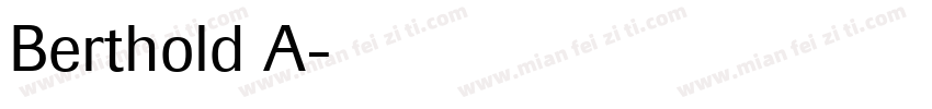 Berthold A字体转换